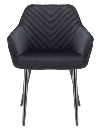 Krzesło NAPOLI, tapicerowane do jadalni, 56x57x82 cm, czarne
