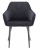 Krzesło NAPOLI, tapicerowane do jadalni, 56x57x82 cm, czarne
