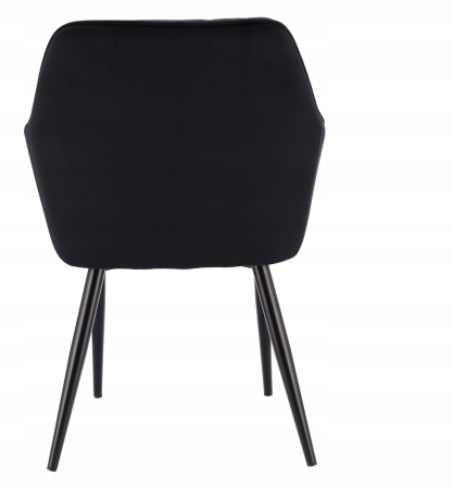 Krzesło NAPOLI, tapicerowane do jadalni, 56x57x82 cm, czarne
