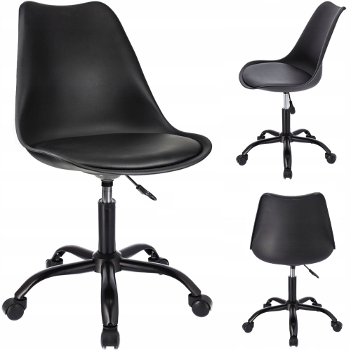 Przejdź do produktu Krzesło obrotowe, IGER, siedzisko ekoskóra, czarna podstawa