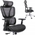 Fotel ergonomiczny, RENO, gabinetowy, czarny