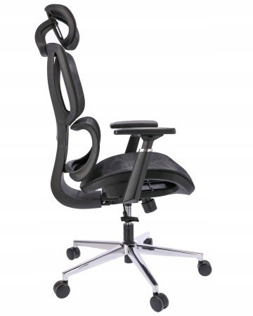 Fotel ergonomiczny, RENO, gabinetowy, czarny