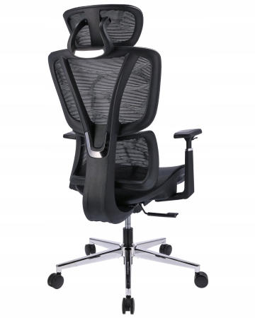 Fotel ergonomiczny, RENO, gabinetowy, czarny