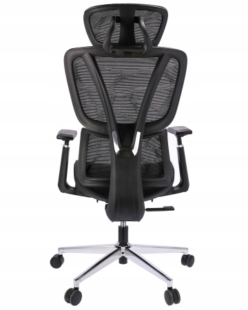 Fotel ergonomiczny, RENO, gabinetowy, czarny