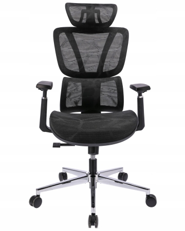 Fotel ergonomiczny, RENO, gabinetowy, czarny