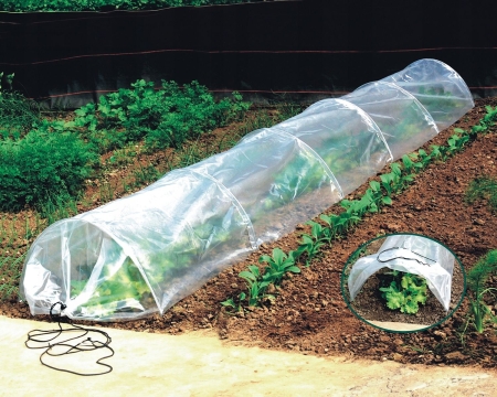 Tunel ogrodowy, mini szklarnia ogrodowa, 2 sztuki, 300x30x45 cm, biały