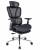 Fotel ergonomiczny, z podnóżkiem, RENO, czarny