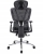 Fotel ergonomiczny, z podnóżkiem, RENO, czarny