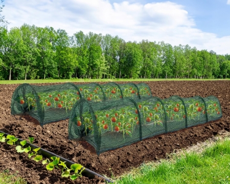 Tunel ogrodowy, szklarnia ogrodowa, 2 sztuki, 300x30x45 cm, zielona