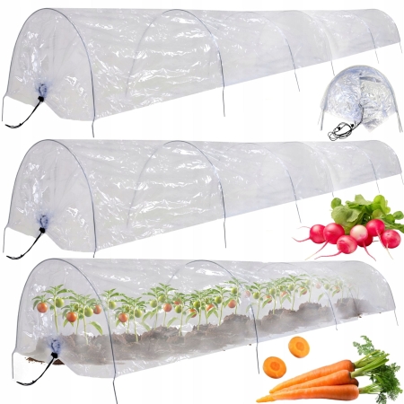 Tunel ogrodowy, zestaw 3 sztuk, uprawa roślin, 300x30x45 cm