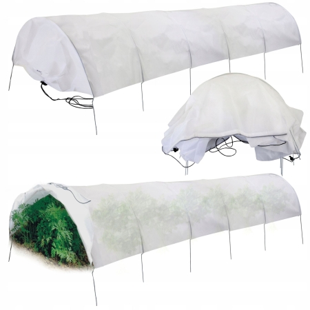 Tunel ogrodowy, zestaw 2 sztuk, mini szklarnia ogrodowa, 300x30x45 cm