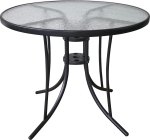 Stolik ogrodowy, metalowy ze szklanym blatem, 70x90 cm