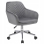Fotel obrotowy, krzesło konferencyjne, welur, szary na srebrnej stopie
