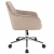 Fotel obrotowy, krzesło konferencyjne, Napoli, beżowe na srebrnej stopie