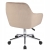 Fotel obrotowy, krzesło konferencyjne, Napoli, beżowe na srebrnej stopie