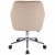 Fotel obrotowy, krzesło konferencyjne, Napoli, beżowe na srebrnej stopie