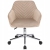 Fotel obrotowy, krzesło konferencyjne, Napoli, beżowe na srebrnej stopie