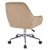 Fotel biurowy, welur, obrotowe krzesło, Largo, beżowy