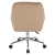 Fotel biurowy, welur, obrotowe krzesło, Largo, beżowy