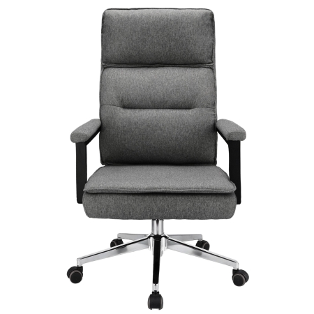 Fotel biurowy, podłokietniki, BELVAR, tkanina, jasny szary
