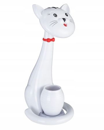 Lampka biurkowa dla dzieci, szkolna, led, kotek, 37 cm