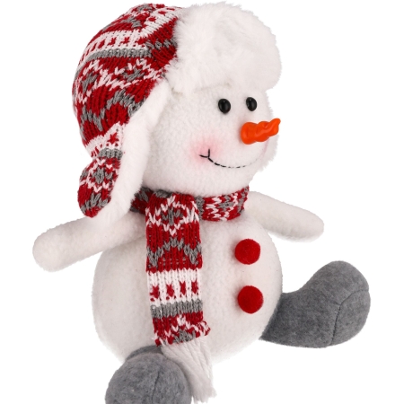 Bałwan pluszowy, duży, świąteczny bałwanek na prezent, 25 cm