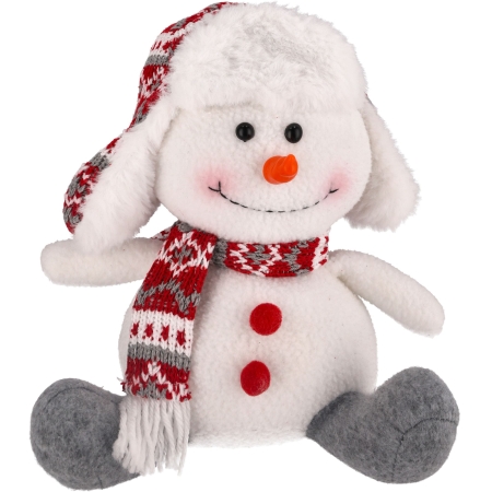 Bałwan pluszowy, duży, świąteczny bałwanek na prezent, 25 cm