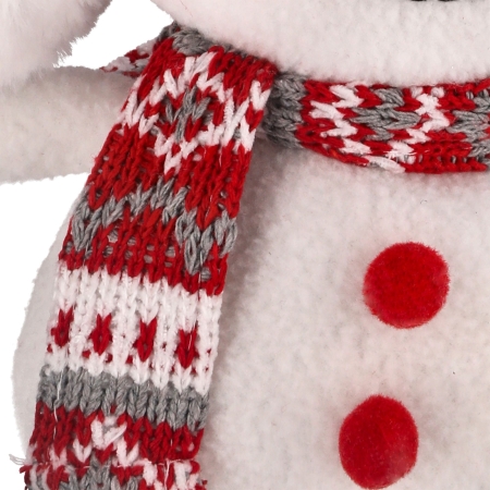 Bałwan pluszowy, duży, świąteczny bałwanek na prezent, 25 cm