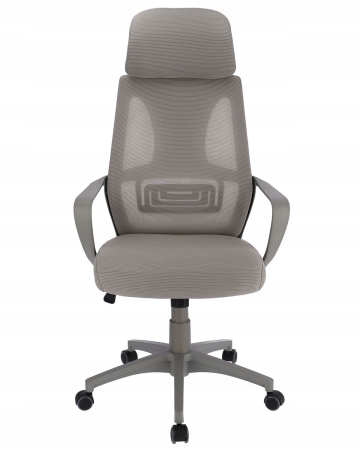 Fotel ergonomiczny, biurowy, Futura, jasny szary