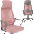 Fotel ergonomiczny, biurowy, LINDO, różowy