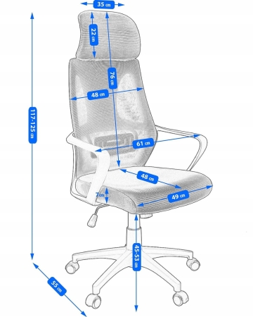 Fotel ergonomiczny, biurowy, LINDO, różowy
