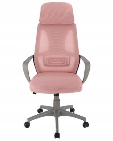 Fotel ergonomiczny, biurowy, LINDO, różowy