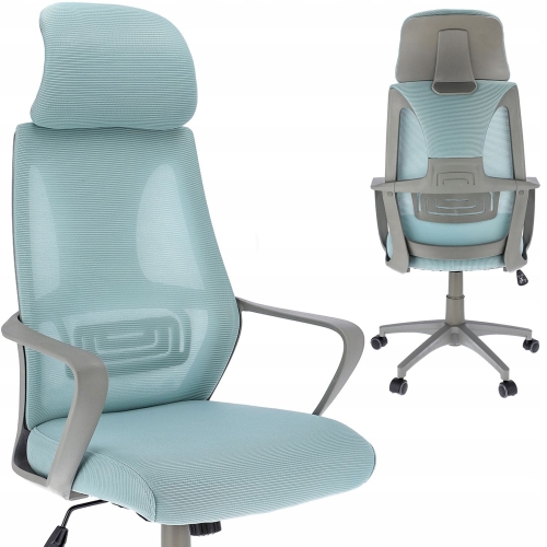 Przejdź do produktu Fotel ergonomiczny, biurowy, LINDO, miętowy