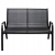 Zestaw mebli ogrodowych, BONDI, stolik, krzesła, sofa, czarne