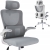 Fotel ergonomiczny, regulowany, MIDO, szary