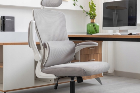 Fotel ergonomiczny, regulowany, MIDO, szary