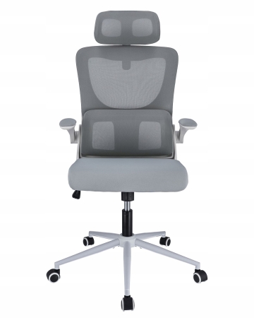 Fotel ergonomiczny, regulowany, MIDO, szary