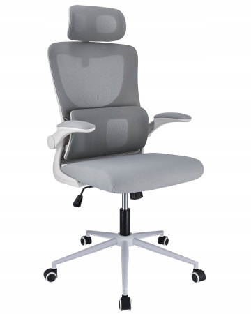Fotel ergonomiczny, regulowany, MIDO, szary