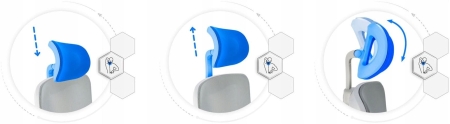 Fotel ergonomiczny, regulowany, MIDO, szary