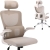 Fotel ergonomiczny, regulowany, MIDO, beżowy