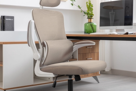 Fotel ergonomiczny, regulowany, MIDO, beżowy