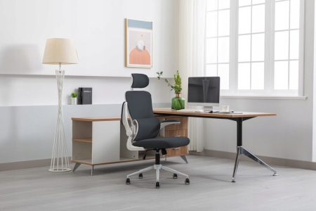 Fotel ergonomiczny, regulowany, MIDO, czarny