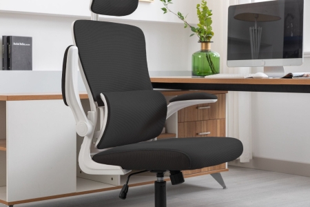 Fotel ergonomiczny, regulowany, MIDO, czarny