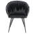 Krzesło welurowe, VASCO, jadalnia, czarne, nogi czarne