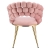 Stylowe krzesło do salonu, welurowe, ARNE, różowe