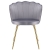 Krzesło tapicerowane, do jadalni, ASTRI, złote nogi, szare
