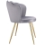 Krzesło tapicerowane, do jadalni, ASTRI, złote nogi, szare