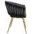 Krzesło welurowe, VASCO, jadalnia, czarne, nogi złote