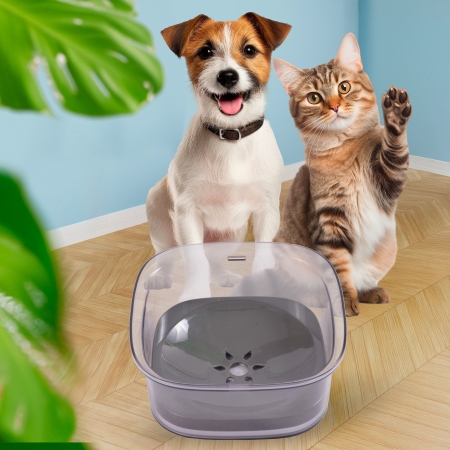 Miska niechlapiąca, miska dla psa, kota, spowalniająca picie, 21x21x9 cm