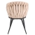 Krzesło welurowe, VASCO, jadalnia, beżowe, nogi czarne